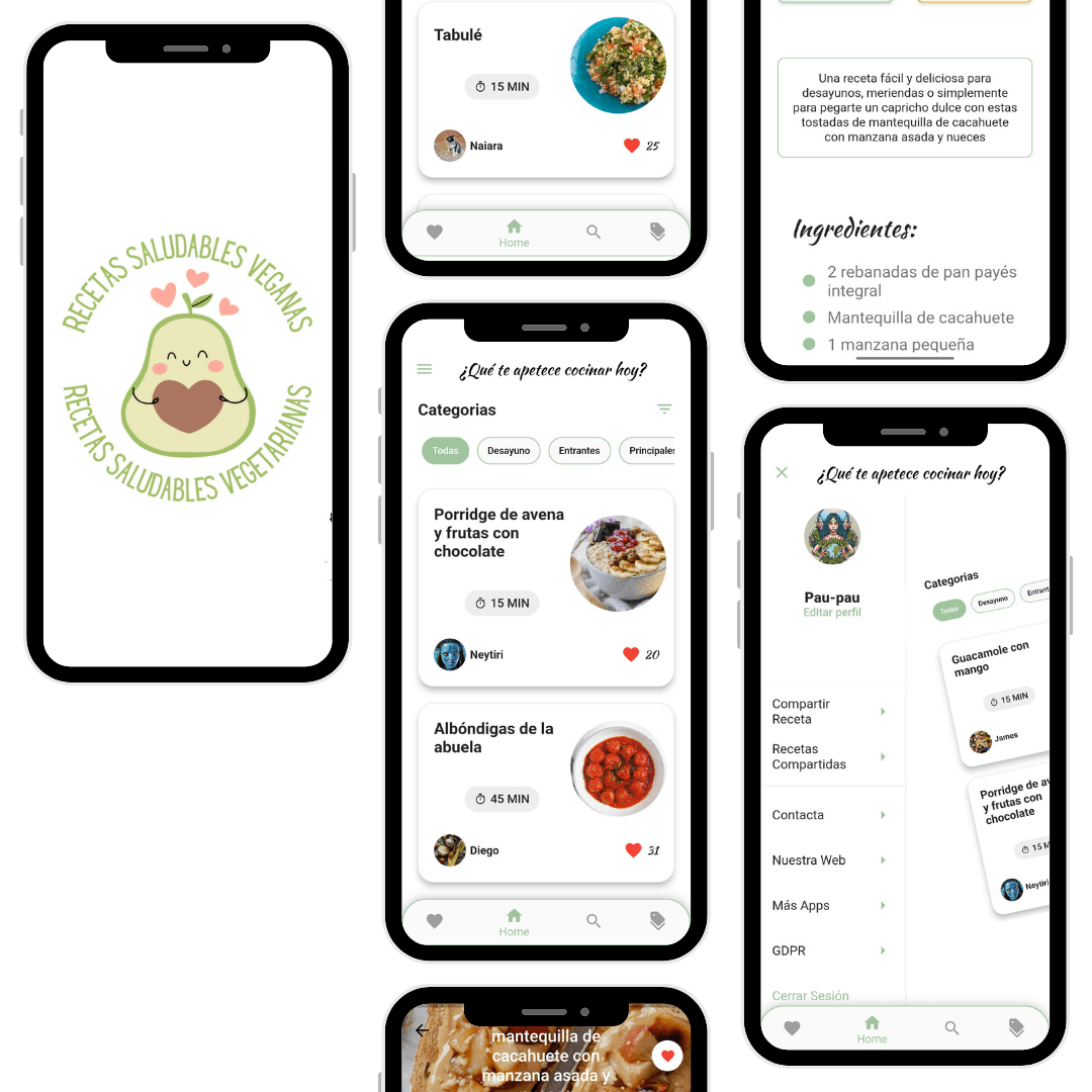 app recetas veganas y vegetarianas gratis en español e ingles